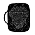 Black And White Leo Sign Print Front Pocket Bible Bag