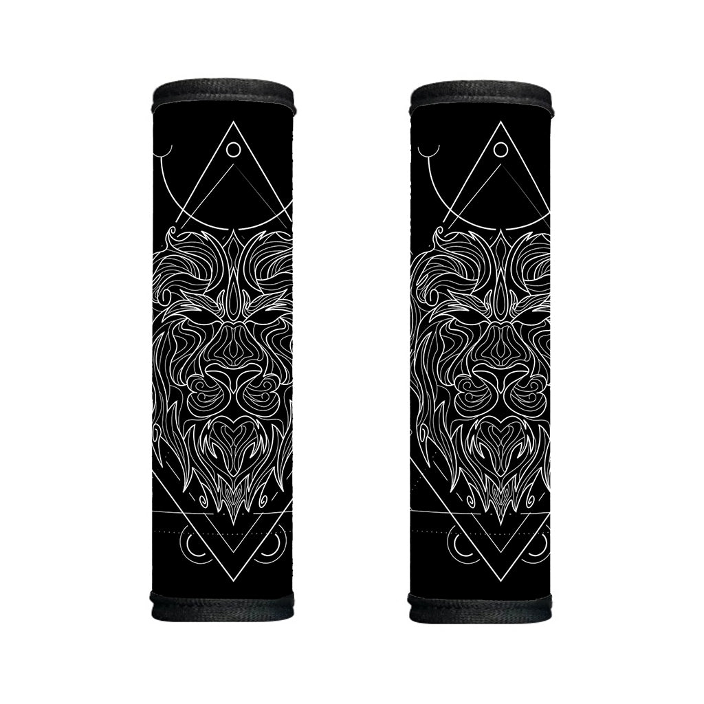 Black And White Leo Sign Print Handle Covers