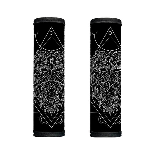 Black And White Leo Sign Print Handle Covers