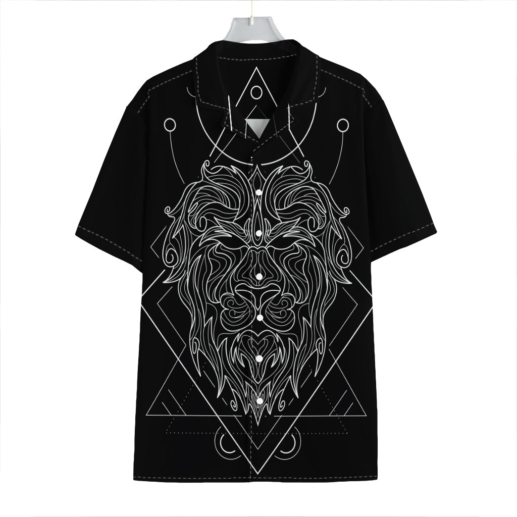 Black And White Leo Sign Print Hawaiian Shirt