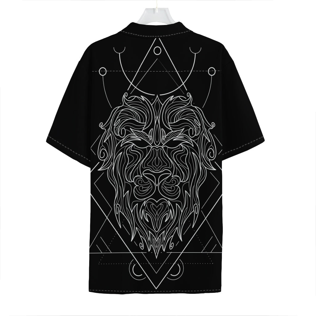 Black And White Leo Sign Print Hawaiian Shirt