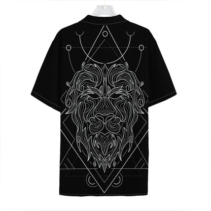 Black And White Leo Sign Print Hawaiian Shirt