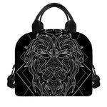 Black And White Leo Sign Print Insulated Lunch Bag