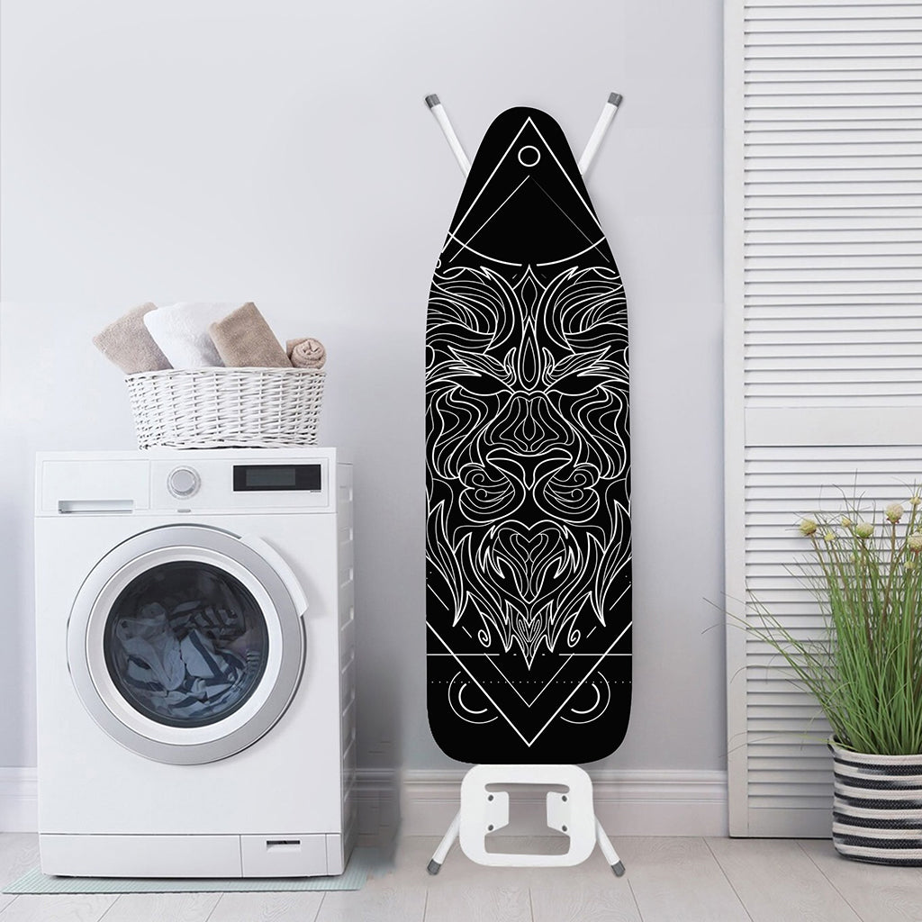 Black And White Leo Sign Print Ironing Board Cover