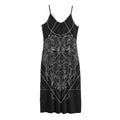 Black And White Leo Sign Print Jersey Midi Cami Dress