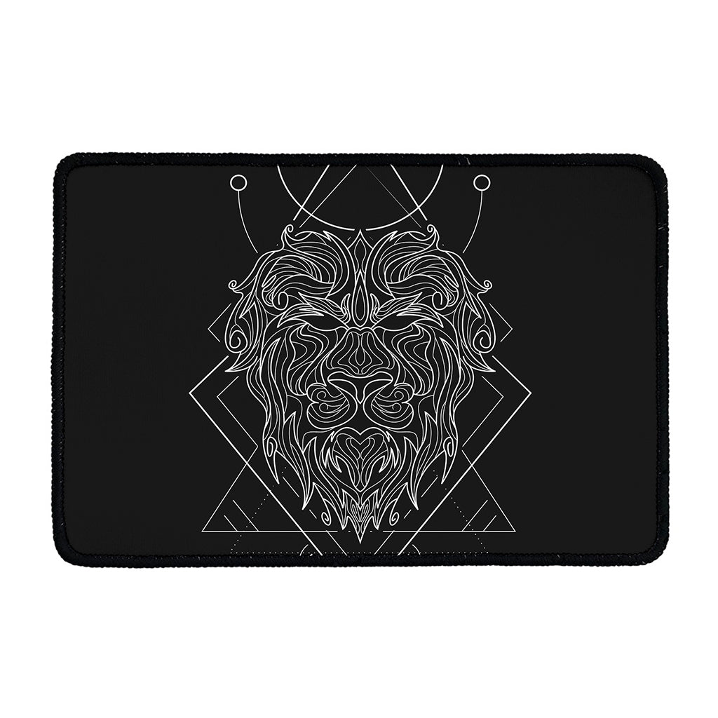 Black And White Leo Sign Print Kitchen Mat
