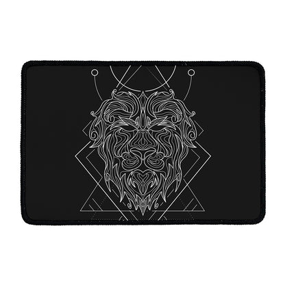 Black And White Leo Sign Print Kitchen Mat