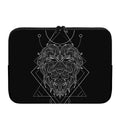 Black And White Leo Sign Print Laptop Sleeve