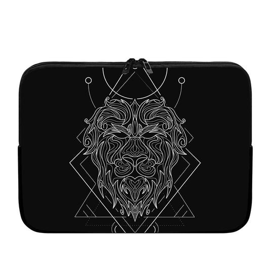 Black And White Leo Sign Print Laptop Sleeve
