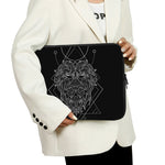 Black And White Leo Sign Print Laptop Sleeve