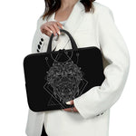 Black And White Leo Sign Print Laptop Sleeve With Handle