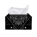 Black And White Leo Sign Print Leather Tissue Box Cover