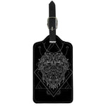 Black And White Leo Sign Print Luggage Tag