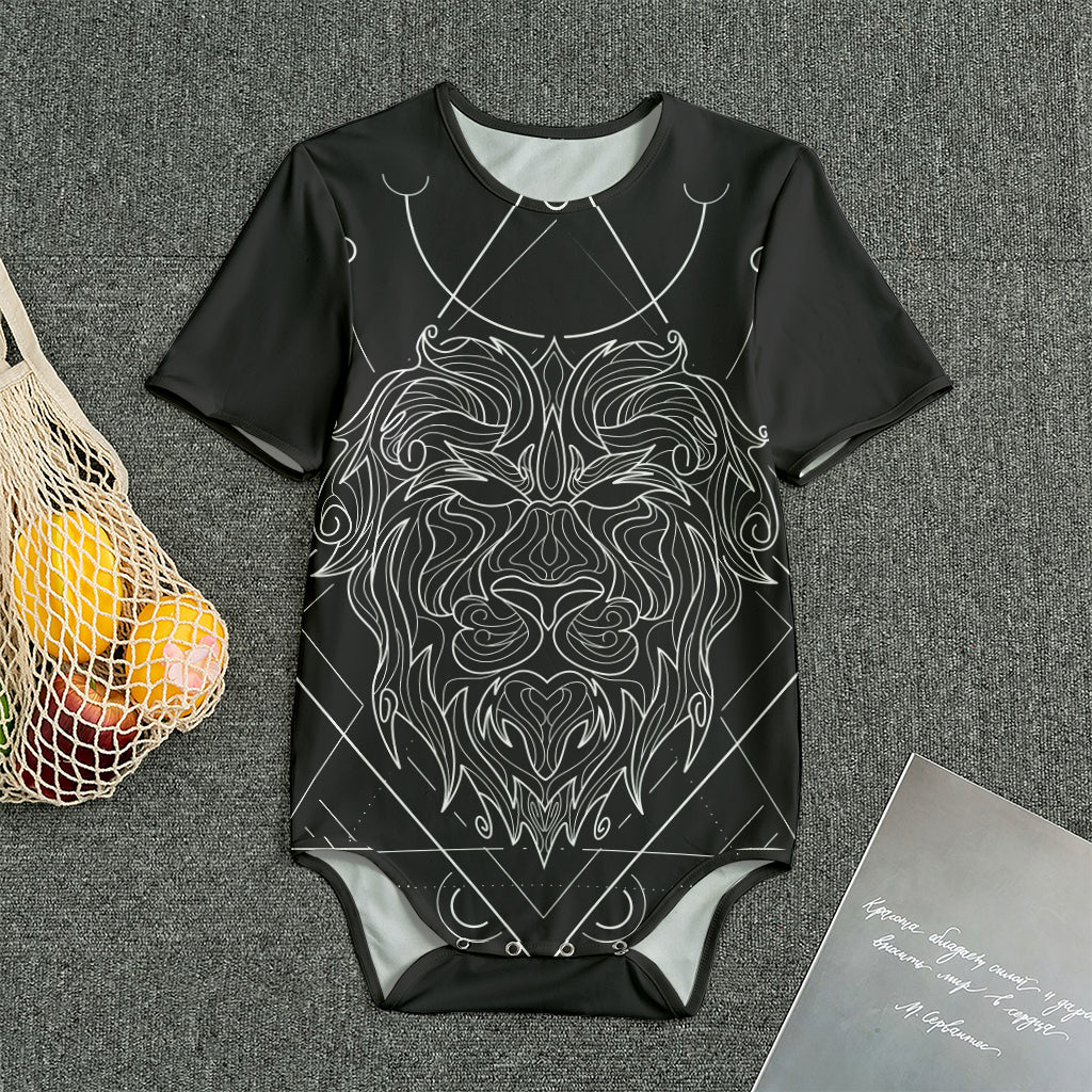 Black And White Leo Sign Print Men's Bodysuit