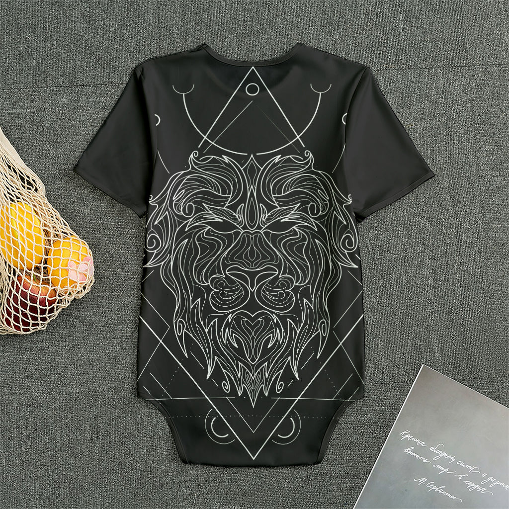 Black And White Leo Sign Print Men's Bodysuit