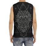 Black And White Leo Sign Print Men's Fitness Tank Top