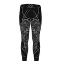 Black And White Leo Sign Print Men's Leggings