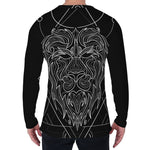 Black And White Leo Sign Print Men's Long Sleeve T-Shirt