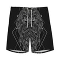 Black And White Leo Sign Print Men's Athletic Shorts