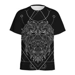 Black And White Leo Sign Print Men's Sports T-Shirt