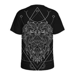 Black And White Leo Sign Print Men's Sports T-Shirt