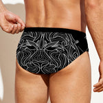 Black And White Leo Sign Print Men's Swim Briefs