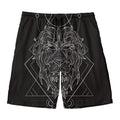 Black And White Leo Sign Print Men's Swim Trunks