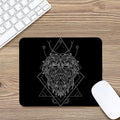 Black And White Leo Sign Print Mouse Pad
