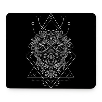 Black And White Leo Sign Print Mouse Pad