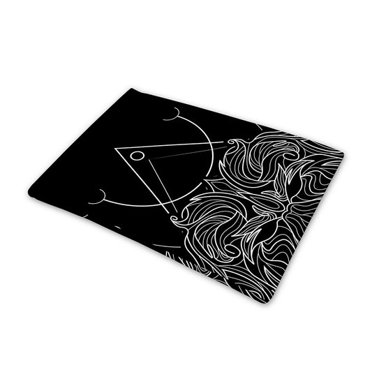 Black And White Leo Sign Print Pet Cooling Mat Cover