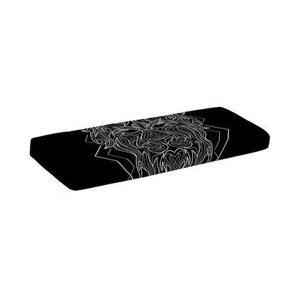 Black And White Leo Sign Print Piano Keyboard Cover