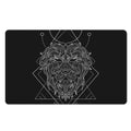 Black And White Leo Sign Print Polyester Doormat