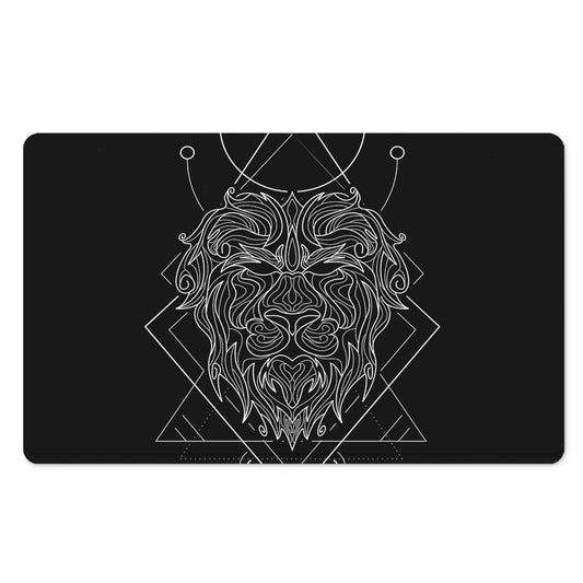 Black And White Leo Sign Print Polyester Doormat