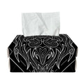 Black And White Leo Sign Print Rectangle Tissue Box Cover