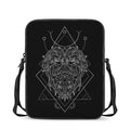 Black And White Leo Sign Print Rectangular Crossbody Bag