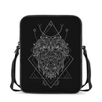 Black And White Leo Sign Print Rectangular Crossbody Bag