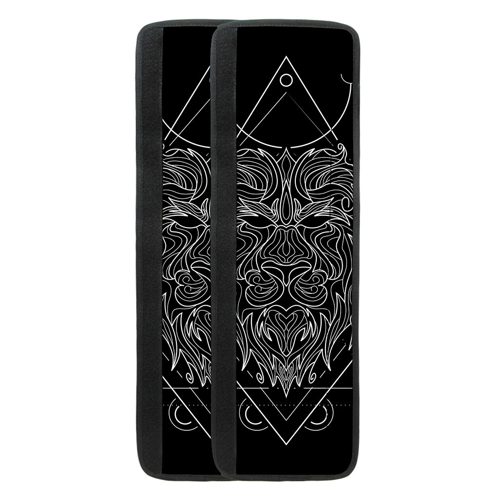 Black And White Leo Sign Print Refrigerator Handle Covers