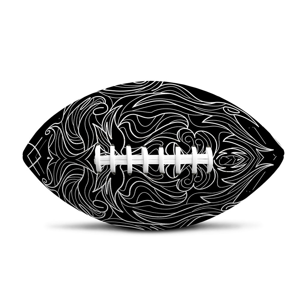 Black And White Leo Sign Print Rugby Ball