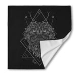 Black And White Leo Sign Print Silk Bandana