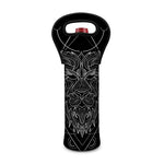 Black And White Leo Sign Print Single Neoprene Wine Tote