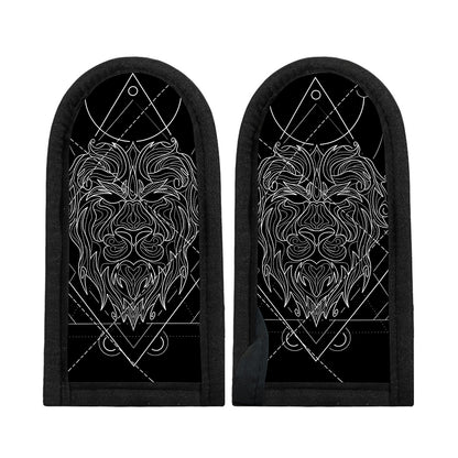 Black And White Leo Sign Print Skillet Handle Cover