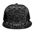 Black And White Leo Sign Print Snapback Cap