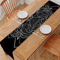 Black And White Leo Sign Print Table Runner