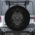 Black And White Leo Sign Print Tire Cover With Camera Hole