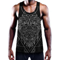 Black And White Leo Sign Print Men's Workout Tank Top