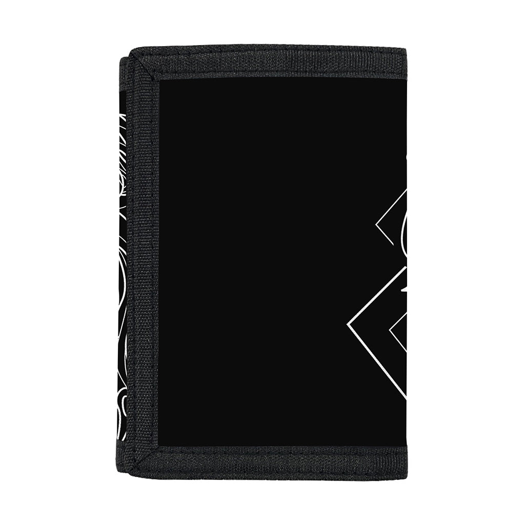 Black And White Leo Sign Print Trifold Wallet
