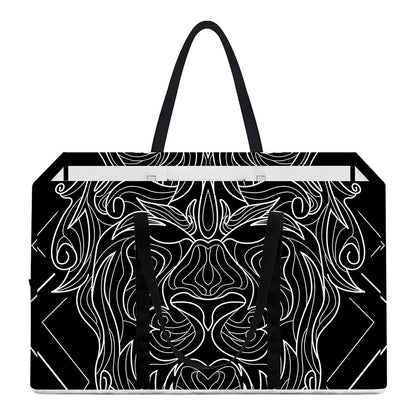 Black And White Leo Sign Print Utility Tote Bag