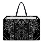 Black And White Leo Sign Print Utility Tote Bag
