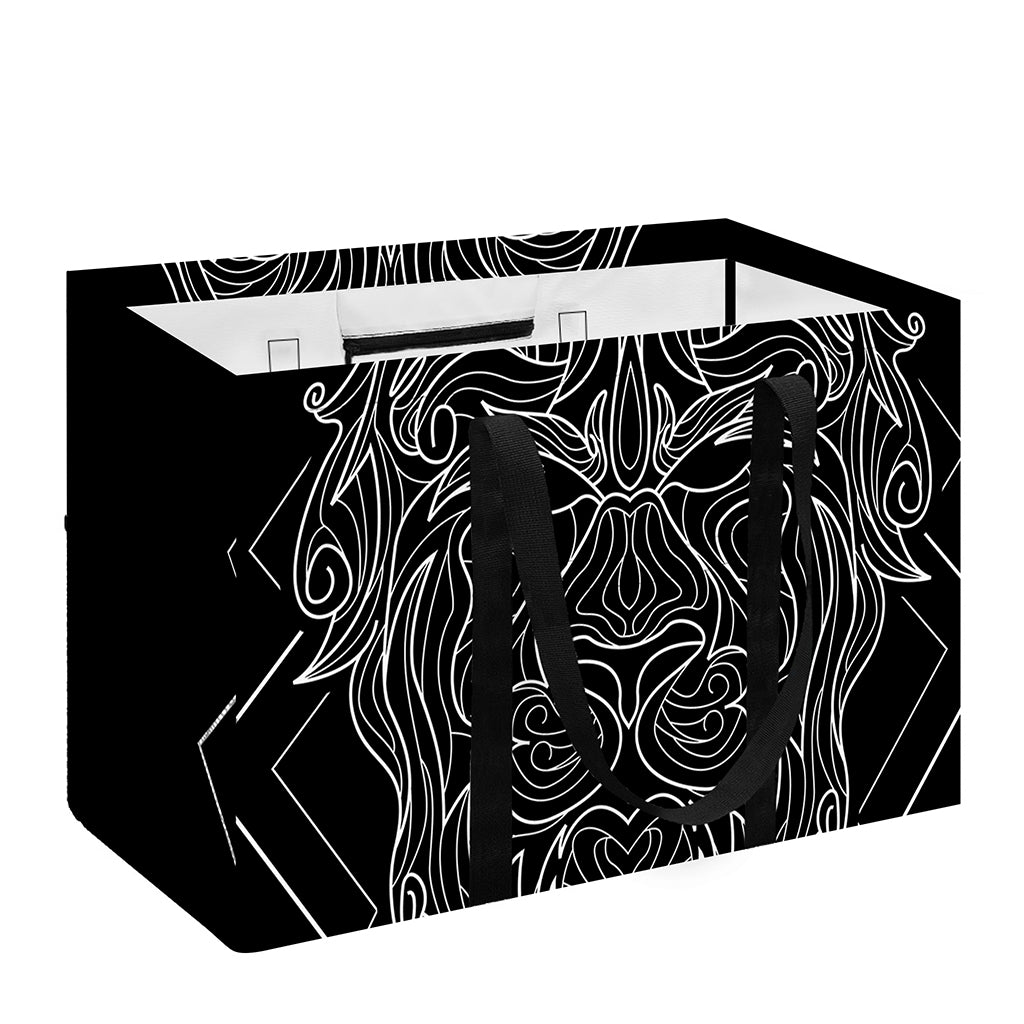 Black And White Leo Sign Print Utility Tote Bag