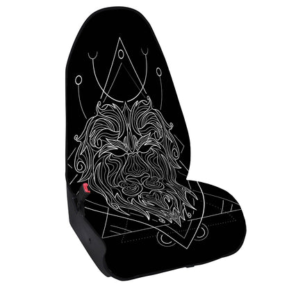 Black And White Leo Sign Print Waterproof Car Seat Cover